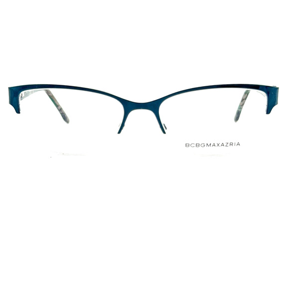 BCBGMaxazria Cat Eye Half‎ Rim Eyeglasses Flex KANA TEAL 53 17 135 H13419